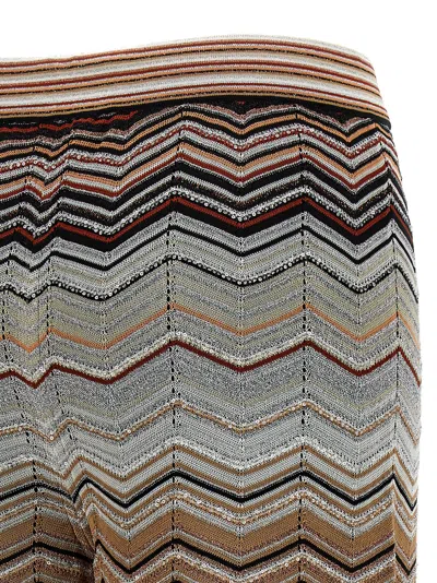 Missoni Sequin-embellished Striped Metallic Crochet-knit Wide-leg Pants In Multi