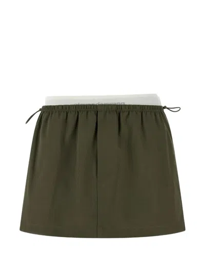 Alexander Wang Women Mid-rise Mini Logo Elastic Skirt In Multi