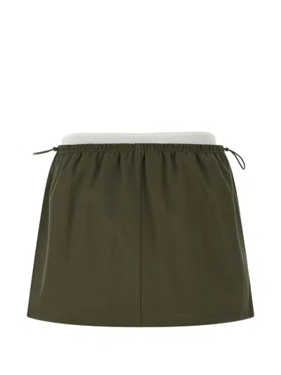 Alexander Wang Women Mid-rise Mini Logo Elastic Skirt In Multi