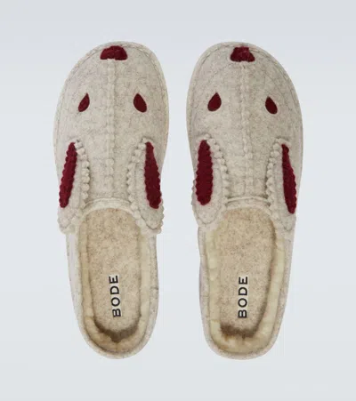 Bode Wool-blend Slippers In Multi