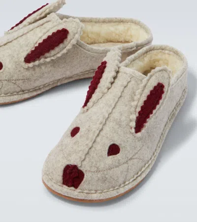 Bode Wool-blend Slippers In Multi