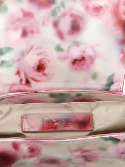 Diesel White And Pink Play Polyurethane Handbag In Neutral