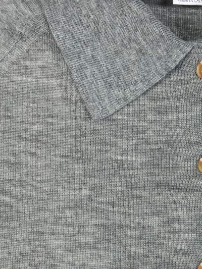 Victoria Beckham Polo Collar T-shirt Clothing In Gray