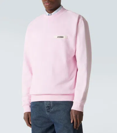 Jacquemus Pink Organic Cotton Fleece The Gros Grain Sweatshirt In Pink