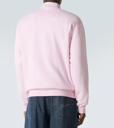 Jacquemus Pink Organic Cotton Fleece The Gros Grain Sweatshirt In Pink