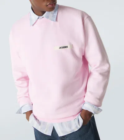 Jacquemus Pink Organic Cotton Fleece The Gros Grain Sweatshirt In Pink