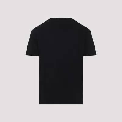 Valentino Logo Patch Crew Neck Short Sleeve T-shirt In Black