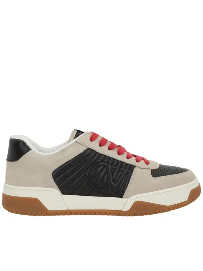 Valentino Garavani Sneakers Contrasting Panels Perforated Detailing Rubber Sole In Multi