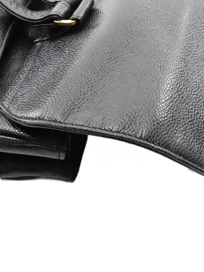 Pre-owned Chanel 1994-1996 Coco Mark Backpack In Black