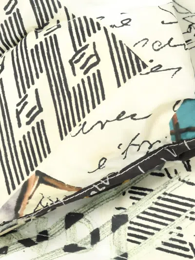 Pre-owned Fendi 2000s All-over Pattern Down Jacket In Neutral