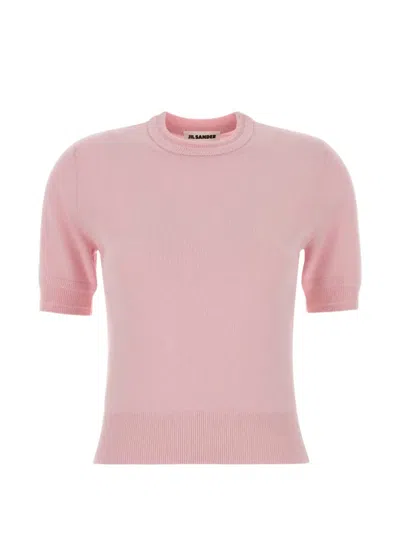 Jil Sander Pink Wool Sweater In Pink