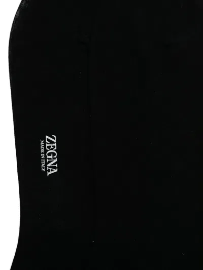 Zegna Plain Socks In Black