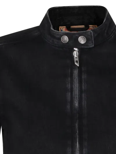 Diesel D-glory Biker Jacket In Black
