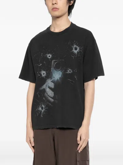 Warman Graphic-print T-shirt In Black