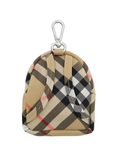 Burberry Check Backpack Charm In Multi