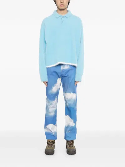 Moschino Cloud-print Jeans In Multi