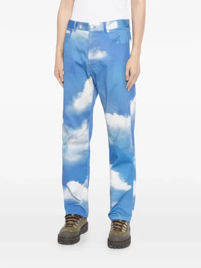 Moschino Cloud-print Jeans In Multi