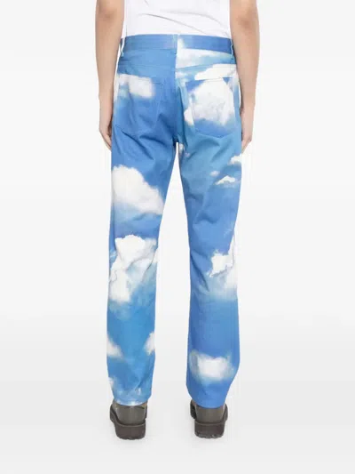 Moschino Cloud-print Jeans In Multi