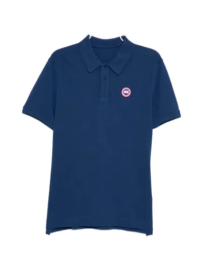 Canada Goose Beckley Polo Shirt Short Sleeve Collar In Blue