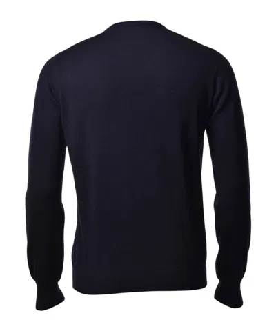 Gran Sasso V-neck Knitted Pullover In Black