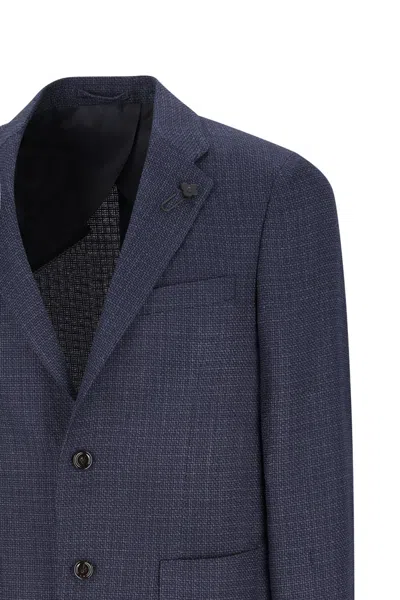 Lardini Single-breasted Blazer In Blue
