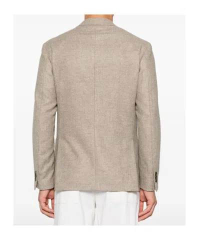 Lardini Single Breasted Flower Detailed Blazer In Neutral