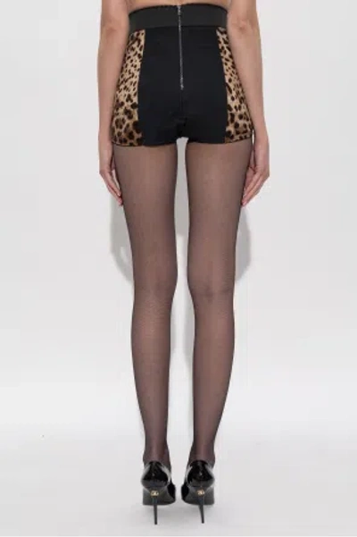 Dolce & Gabbana Leopard-print Shorts In Brown