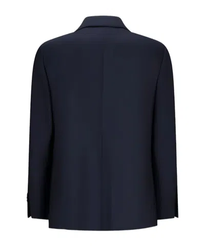 Lardini Single-breasted Patch-pocket Jacket In Blue