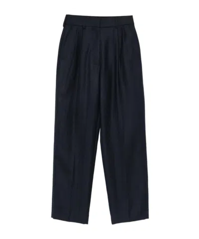 Blazé Milano Casual Trousers With Belt Loops In Blue