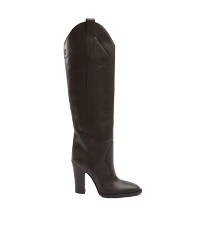 Paris Texas Lavinia 100 Knee-high Western Boots In Black