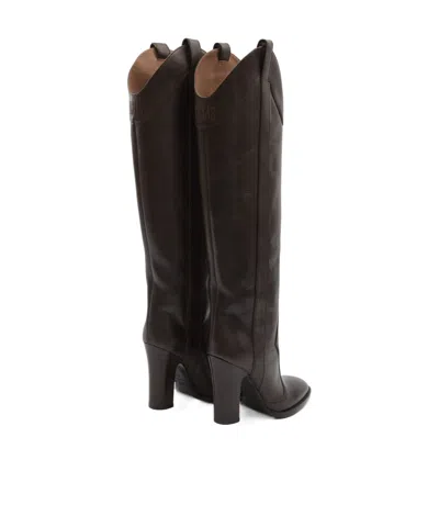 Paris Texas Lavinia 100 Knee-high Western Boots In Black