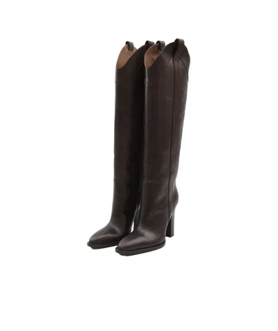 Paris Texas Lavinia 100 Knee-high Western Boots In Black