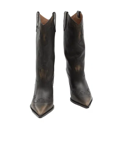 Paris Texas Lidia Western Embroidered 105 Boots In Brown