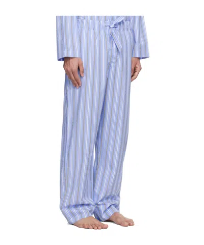 Tekla Drawstring Pajama Pants In Blue