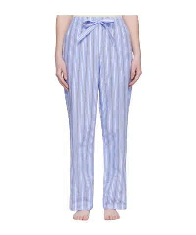 Tekla Drawstring Pajama Pants In Blue