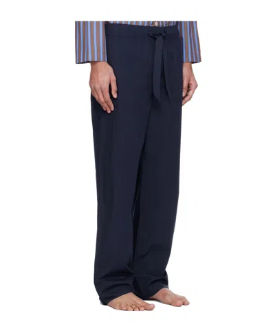 Tekla Navy Poplin Pyjama Pants In Blue