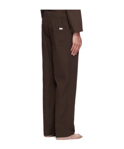 Tekla Brown Drawstring Pyjama Pants In Brown