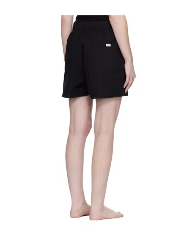 Tekla Drawstring Pajama Shorts In Black