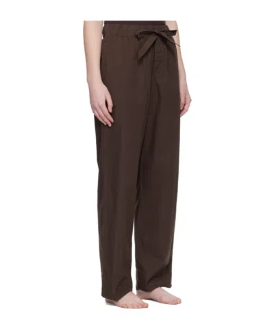 Tekla Brown Drawstring Pyjama Pants In Brown