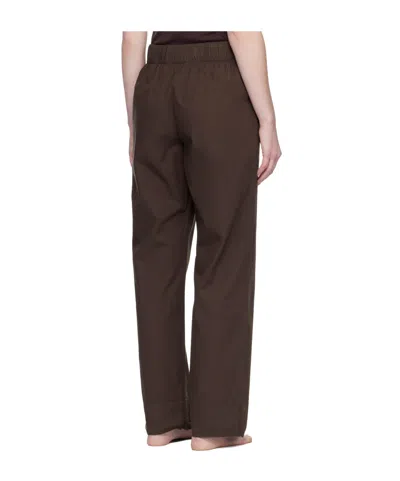 Tekla Brown Drawstring Pyjama Pants In Brown