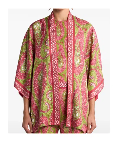Etro Paisley Foliage Silk Twill Jacket In Multi