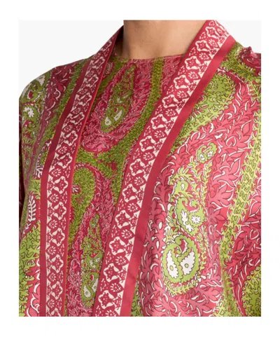 Etro Paisley Foliage Silk Twill Jacket In Multi