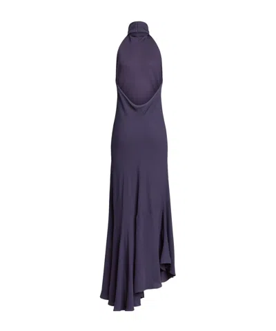 Alaïa Backless Maxi Dress In Blue