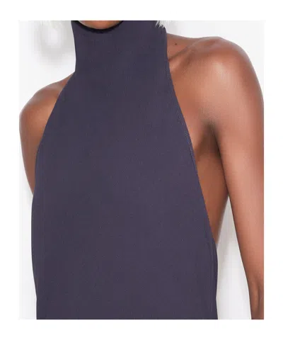 Alaïa Backless Maxi Dress In Blue