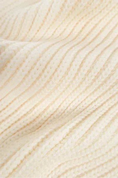 Dsquared2 Logo-patch Ribbed Beanie Hat Set In White