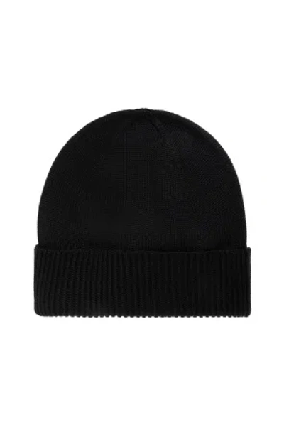 Dsquared2 Logo-patch Beanie Hat Set In Black