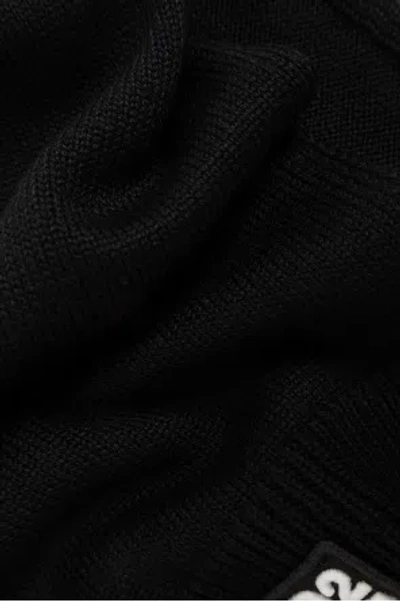 Dsquared2 Logo-patch Beanie Hat Set In Black