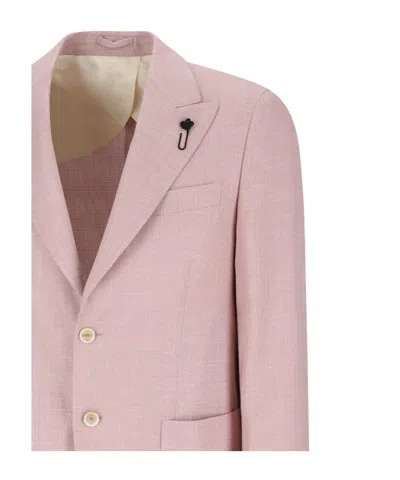 Lardini Single Breasted Blazer Jacket In Pink