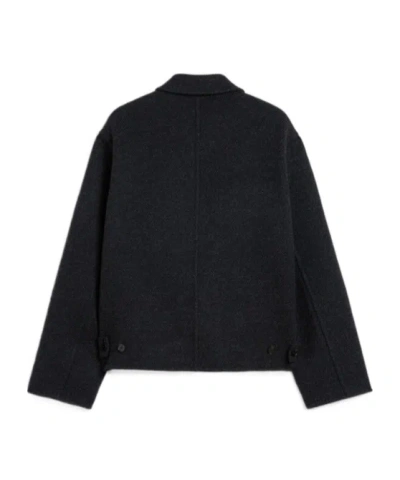 Jil Sander Textured Wool Jacket In Black