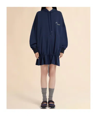 Marni Drawstring Mini Dress In Blue